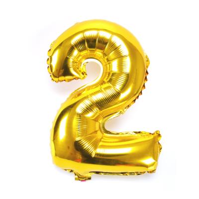 Кульки повітряні, фольговані, золото, 40", цифри, 2, Імп. (10/2000) Кульки повітряні, фольговані, золото, 40", цифри, 2, Імп. (10/2000)