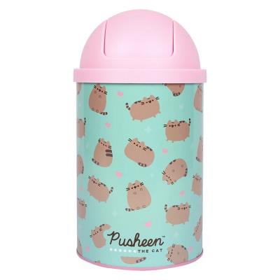 Настільний контейнер для сміття Yes “Pusheen” металевий, 10*18см
