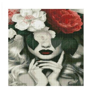 Алмазна картина GA0013 "Дівчина з квітами", розміром 50х50 см Алмазна картина GA0013 "Дівчина з квітами", розміром 50х50 см
