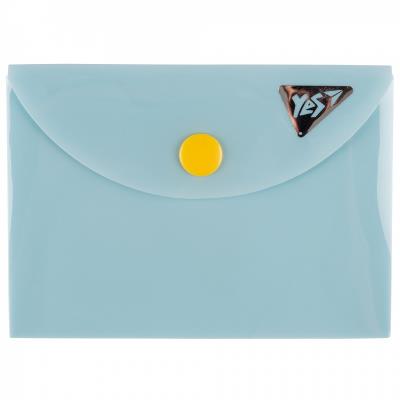 Папка-конверт Yes A7 на кнопці "Fusion" блакитна