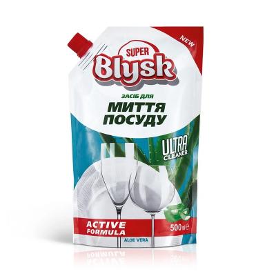 Super Blysk Засіб для миття посуду Aloe vera 0,5 л дой-пак (8 шт/ящ) Super Blysk Засіб для миття посуду Aloe vera 0,5 л дой-пак (8 шт/ящ)