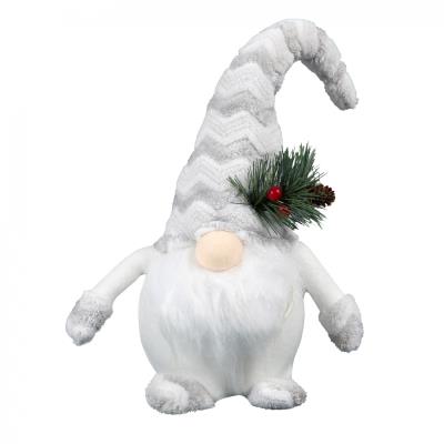 Новорічна м'яка іграшка Novogod'ko "Гном білий", 35см, LED тіло