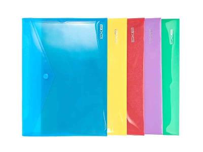 Папка-конверт на кнопке Economix 31302, В5, прозрачная, фактура "глянец", ассорти Папка-конверт на кнопке Economix 31302, В5, прозрачная, фактура "глянец", ассорти