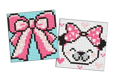 Набір з алмазною мозаїкою на самоклеючій основі для дітей "Бантик" 9x9см