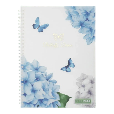 Зошит для записів ARABESKI, B5, 80 арк., клітинка, пластикова обкладинка, прозорий