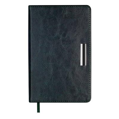 Щоденник недат. SALERNO, A6, зелений, штуч. шкіра, 336 стор.