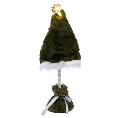 Декор Novogod'ko "Ялинка зелена", хутряна, 37см, LED