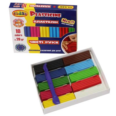 Пластилін "Чисті руки MAXI" 10кол.*20гр, ECO, стек, 7645C, CLASS
