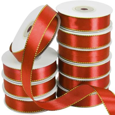 Стрічка атласна з люрексом 2см GE20A026, пак 10шт