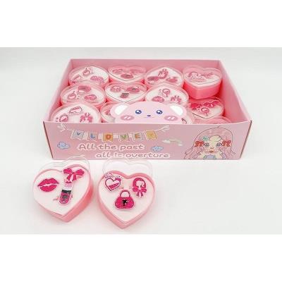 Біжутерія арт. D48D (960шт/2) у вигляді сердечка, ціна за 1 шт дисп.бокс. 9*9*2см