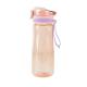 Бутылочка для воды с трубочкой, 600 мл, розовая