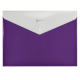Папка-конверт А4 непрозрачная на кнопке Optima, 2 отделения, 180 мкм, фактура "ПОЛОСА", фиолетовая