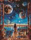 Набір з алмазною мозаїкою "Мрійлива ніч" 40х50см