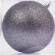 Новорічна куля Novogod'ko, пластик, 10 cм, сірий графіт, гліттер
