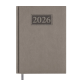 Щоденник датов. 2026 GENTLE, A5, сірий, штуч. шкіра/поролон
