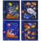 Блокнот в короб. на замочку "Space" 13,5*18*3см mix4,1шт/етик CT64946 