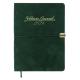 Щоденник датов. 2026 VELOUR, A5, зелений, штуч. шкіра