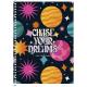 Зошит для записів, спiраль, А5/80арк., у клітинку, білий блок, 70г/м2, ПК, тиснення, Student