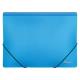 Папка пластикова А4 на гумках Optima двоколірна, блакитна