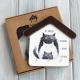 kmm0114 Ключниця будиночок "Не забудь! Сім'я котиків"
