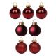 Набір новорічних куль Yes! Fun пластик 5см 7 шт в тубусе бордо