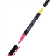 Маркер двухсторонний на водной основе Highlighter Dual, 2-4 мм, клиновидный, розово-желтый, 2534-10-А (1/12/144)