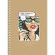 Блокнот для записів, спiраль, А6/80арк., у клітинку, кремовий блок, 70г/м2, крафт, ВД-лак, Student 