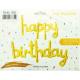 Кулька фольгована Happy Birthday 333622 золота