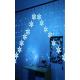 Шторка-арка сніжинка 3м*1,2м, синя (20)