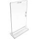 Менюхолдер ударостійкий А4 вертикальний, тейбл. тент для флаєрів та меню, 210х297мм, прозорий з ПЕТ