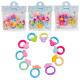 Аксесуари для дівчат арт. CEL-2408 (100шт) 10уп по 10шт резиночки для волосся, мікс 3 планш. 10*10*2см