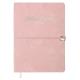 Щоденник датов. 2026 VELOUR, A5, рожевий, штуч. шкіра