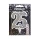 Свічка ювілейна "25" СРІБЛО 7см, TM Pelican (1/32) 