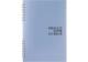 Блокнот А5, пласт. обкл., металік, бічна спіраль, 60 арк., клітинка, блакитний