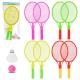 Набір ракеток арт. CL2481 (240шт) 2 ракетки,воланчик,м'ячик у пакеті 34 см,4 кольори