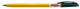 Ручка кулькова, Rebnok, F1, 0.7 мм, зелений (жовтий корпус) (50/250/1500)