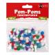 Помпони SANTI двокольорові, мікс 5 кольорів, d-10мм, 50шт./уп