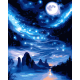 Картина за номерами SANTI "Зоряний шлях", 40*50см, LED підсвітка