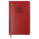 Щотижневик датов. 2026 BRAVO, A5, червоний, штуч. шкіра/поролон