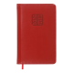 Щоденник датов. 2026 BRAVO, A6, червоний, штуч. шкіра/поролон