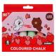 Крейда кольорова Yes "Line Friends", 6 шт, JUMBO
