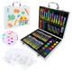 Набір для творчого малювання арт.PL-725-36 (24шт) 75 предметів, крейда, акварельні фарби, фломастери,18 аркушів розмальовок, валіза 26,7*4,8*21,7 см