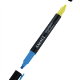 Маркер двухсторонний на водной основе Highlighter Dual, 2-4 мм, клиновидный, голубовато-желтый, 2534-04-А (1/12/144)