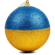 Набір новорічних куль Novogod'ko,пінопласт, 10 см, 2 шт/уп, жовто-блакитні
