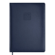 Щоденник датов. 2026 BRAVO, A4, синій, штуч. шкіра/поролон