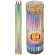 Олівець графітний, НВ, з ластиком, кругл., RAINBOW, (48шт.в тубі), асорті,146C,CLASS