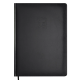 Щоденник датов. 2026 BRAVO, A4, чорний, штуч. шкіра/поролон