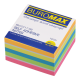 Блок для нотаток з клейким шаром, 75х75 мм, 450 аркушів, неон 5 кольорів+білий