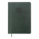Щоденник датов. 2026 BRAVO, A5, зелений, штуч. шкіра/поролон