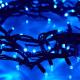 Вулична 100 LED, 10м, чорний каучук 3,3мм, синій+FLASH 